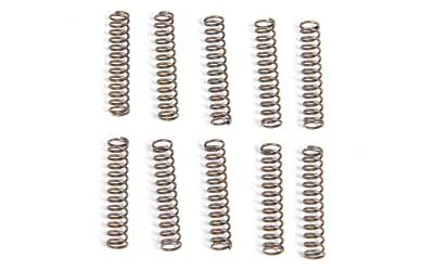 primary-13013 LBE AR BFFR RETAINING PIN SPRNG 10PK, ten metal coil springs arranged in two rows
