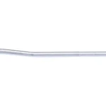 LBE AR GAS TUBE PISTOL LENGTH, silver bent gas tube with dark end fitting, side view