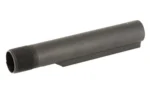 LBE AR MILSPEC BUFFER TUBE BLK black tube, angled side view with threaded end