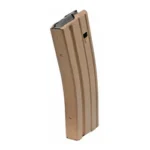 MAG DURAMAG magazine, angled side view with bronze finish and curved body