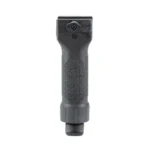 Grip Pod GPS V2 Bipod Stand Aluminum Black, front view with textured vertical grip