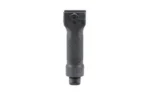 Grip Pod GPS V2 Bipod Stand Aluminum Black, front view with textured vertical grip