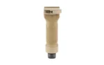 Grip Pod GPS V2 Bipod Cam Aluminum Tan, front view with textured grip and cam lever