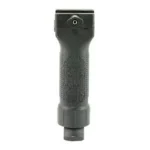 Grip-Pod MIL Poly/Steel Bipod V2 Black, front view with textured vertical grip