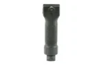 Grip-Pod MIL Poly/Steel Bipod V2 Black, front view with textured vertical grip