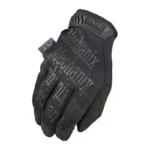 MECHANIX WEAR Original Covert small black glove, back view with gray branding and padded fingers