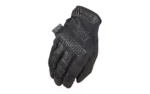 MECHANIX WEAR Original Covert small black glove, back view with gray branding and padded fingers