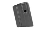 DURAMAG 10RD 7.62X39 SS BLK black steel magazine, angled side view with ribbed body