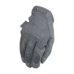 MECHANIX WEAR ORIG grey glove, back view with textured fingers and wrist strap