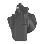 Safariland SL 7378 ALS 1911 5-inch black right-hand holster, front view with paddle attachment