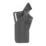 Safariland SL 7360RDS ALS/SLS LVL3 FITS G47 RH black holster, front view with retention hood