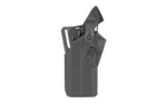 Safariland SL 7360RDS ALS/SLS LVL3 FITS G47 RH black holster, front view with retention hood