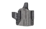 Safariland SL INCOG FOR GLK 43X/48 LGT CLIP RH gray holster front view with two black belt clips