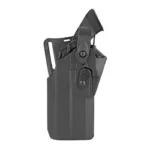 Safariland SL 7360RDS SLS/ALS L3 FITS G19 RH, black holster in right-side view with retention hood