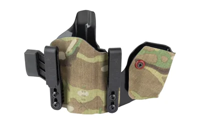 primary-13199 Safariland SL INCOG P365/X/XL green camouflage holster in front view with side carrier