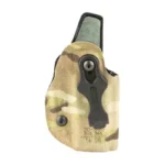 Safariland SL SPECIES P365 COR MLTCM RH tan camouflage holster, outer side view