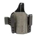 Safariland SL INCOGX HELLCAT PRO RDS RH GRY gray and black holster front view with belt clips
