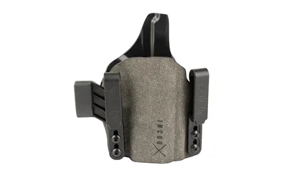 primary-13210 Safariland SL INCOGX HELLCAT PRO RDS RH GRY gray and black holster front view with belt clips