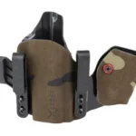 Safariland SL INCOG P365 FXMACRO brown camouflage front view with black clips and brown wing