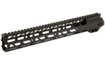 LANTAC SPADA-ML black M-LOK handguard, angled side view with top rail and vented slots