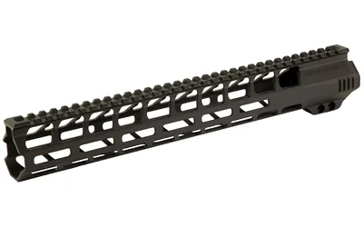 primary-13275 LANTAC SPADA-ML black M-LOK handguard, angled side view with top rail and vented slots