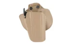 Safariland SL 578 GLS Wide Long Slide holster, FDE front view with paddle backing