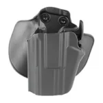 Safariland SL 578 GLS WIDE STANDARD black front view with paddle mount and retention lever