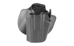 Safariland SL 578 GLS WIDE STANDARD black front view with paddle mount and retention lever