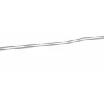 LBE LOPRO GAS BLOCK W/MID TUBE, black gas block with long bent silver tube, side view