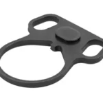 LBE AR AMBI END PLATE black angled view with dual sling loops and central raised tab