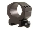 Burris 1-Piece Aluminum XTR Xtreme Tactical Ring, matte black angled view with mounting screw