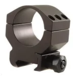 Burris 1-Piece Aluminum XTR Xtreme Tactical Ring, matte black angled view with mounting screw