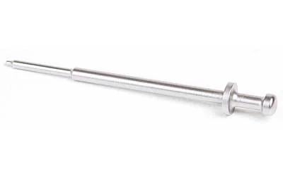 primary-13300 LBE AR15 FIRING PIN silver side view with stepped shaft and flanged head