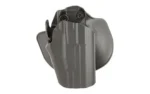 Safariland SL 578 GLS PRO-FIT STANDARD BLK RH black holster, angled front view with belt attachment