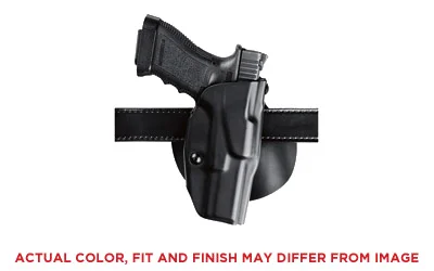 Safariland SL 6378 ALS FOR GLK 17 black right-side view on belt with handgun seated