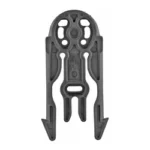 Safariland SL 6004 MOLLE HLSTR MOUNT black mount, front view with slots and circular holes