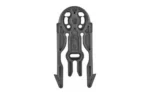 Safariland SL 6004 MOLLE HLSTR MOUNT black mount, front view with slots and circular holes