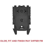 Safariland SL 6004 MOLLE ACCY MOUNT black rectangular mount, front view with side rails and hooks