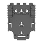 Safariland SL 6004 DUTY RCVR PLATE WITH DUAL black receiver plate, front view with mounting holes