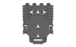 Safariland SL 6004 DUTY RCVR PLATE WITH DUAL black receiver plate, front view with mounting holes