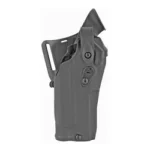 Safariland 6360RDS black holster side view with belt mount and retention hood