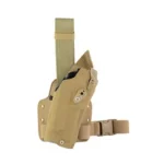 Safariland SL6354RDS FOR G17MOS X300U COR CB, tan thigh holster with leg strap
