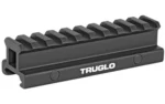 TRUGLO Riser Mount Picatinny 1-Piece black angled side view with raised rail