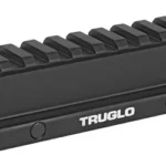 TRUGLO RISER MNT PICATINNY 1 IN 1-PC, black angled side view with long top rail