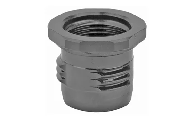 GRIFFIN PISTON BBL ADAPTER 13.5X1LH gray angled view with hex rim and visible threads
