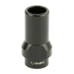 Griffin 3 Lug Adapter black cylindrical adapter, upright angled view with faceted base