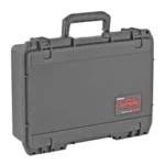 SKB I-SERIES PISTOL CASE, black closed hard case with handle, latches and red badge