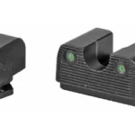 Rival Arms RA TRIT NS FOR GLOCK 17/19 WHITE, black front and rear sights with green and white dots