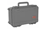 SKB I-SERIES HANDGUN CASE black hard case, front view with handle, latches and wheels