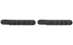 DESANTIS SWIFT STRIP 38/357 2PK, two black rubber cartridge strips viewed from above